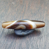 Antique Yemeni Middle Eastern Agate Eyes Patterns Suleimani Agate Bead